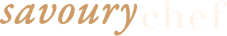 Savoury Chef Catering & Events logo, Vancouver-based catering partner for Southlands Red Barn events.